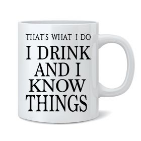 "I Garden, I Drink, And I Know Things" Vintage Rustic Metal Sign - 12x8 Inches