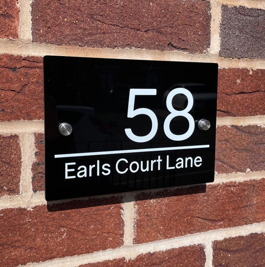 Personalised Rectangular Acrylic Door Sign - (F_RIGHT_LINE022)