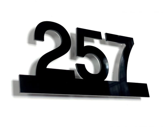 Personalised Numbers Acrylic Door Sign - (BK_INDL)