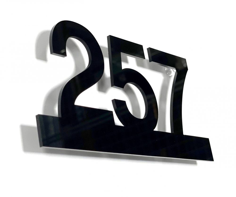 Personalised Numbers Acrylic Door Sign - (BK_INDL)