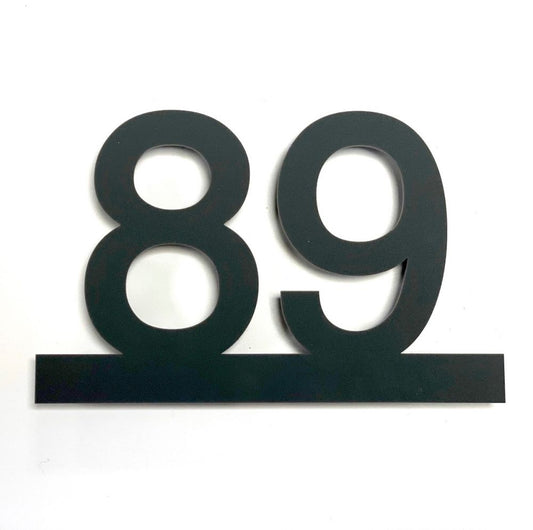 Personalised Numbers Acrylic Door Sign - Grey (IDVL)