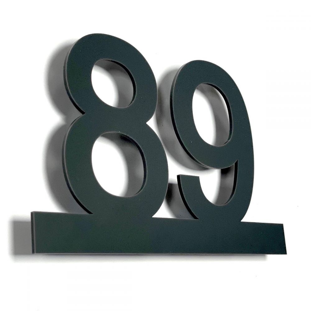 Personalised Numbers Acrylic Door Sign - Grey (IDVL)