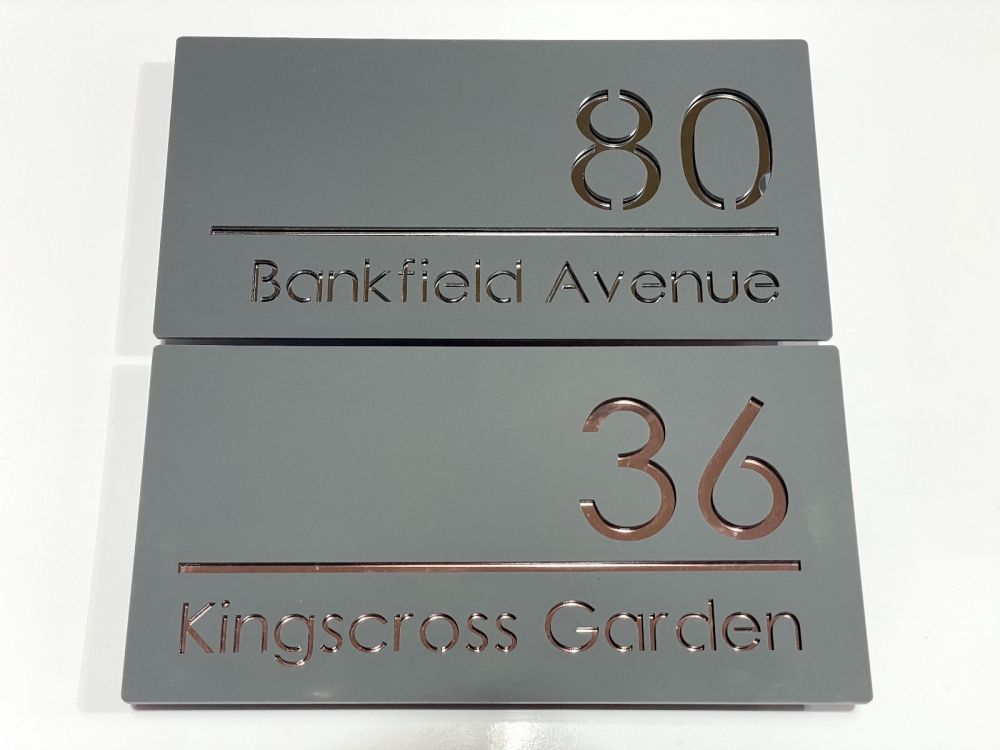 Laser Cut Door Sign Plaque - Silver Chrome