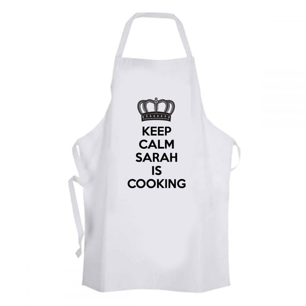 Keep Calm BLACK - Personalised Apron