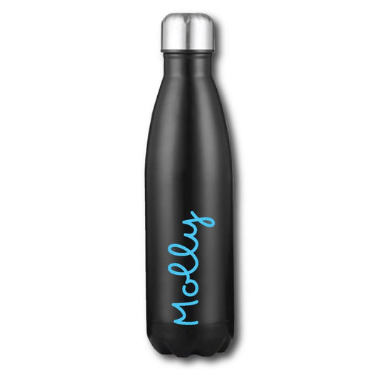 Personalised Name Thermal Water Bottle - Light Blue
