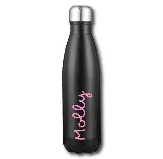 Personalised Name Thermal Water Bottle - Light Pink