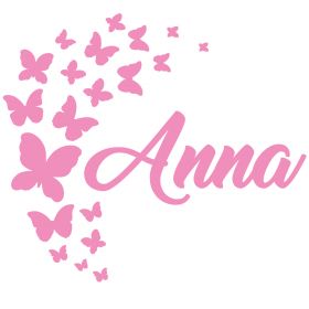 Personalised Name Wall Stickers - Butterflies
