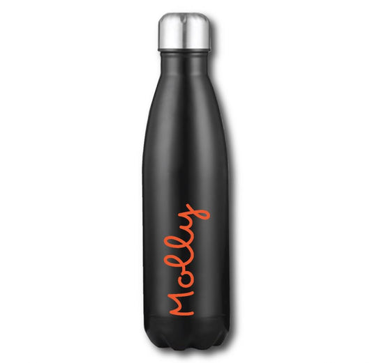 Personalised Name Thermal Water Bottle - Orange