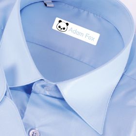 25 x Personalised Iron-on Name Labels - Panda