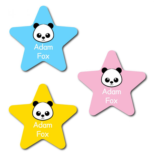 30 Star Panda Name Labels