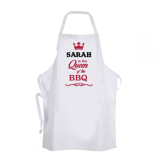 Personalised Name Queen of the BBQ Apron
