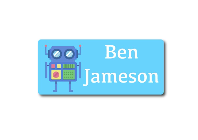 Robot Rectangle Name Label
