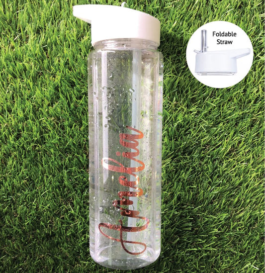 Personalised Name Water Bottle (NDF) - Rose Gold
