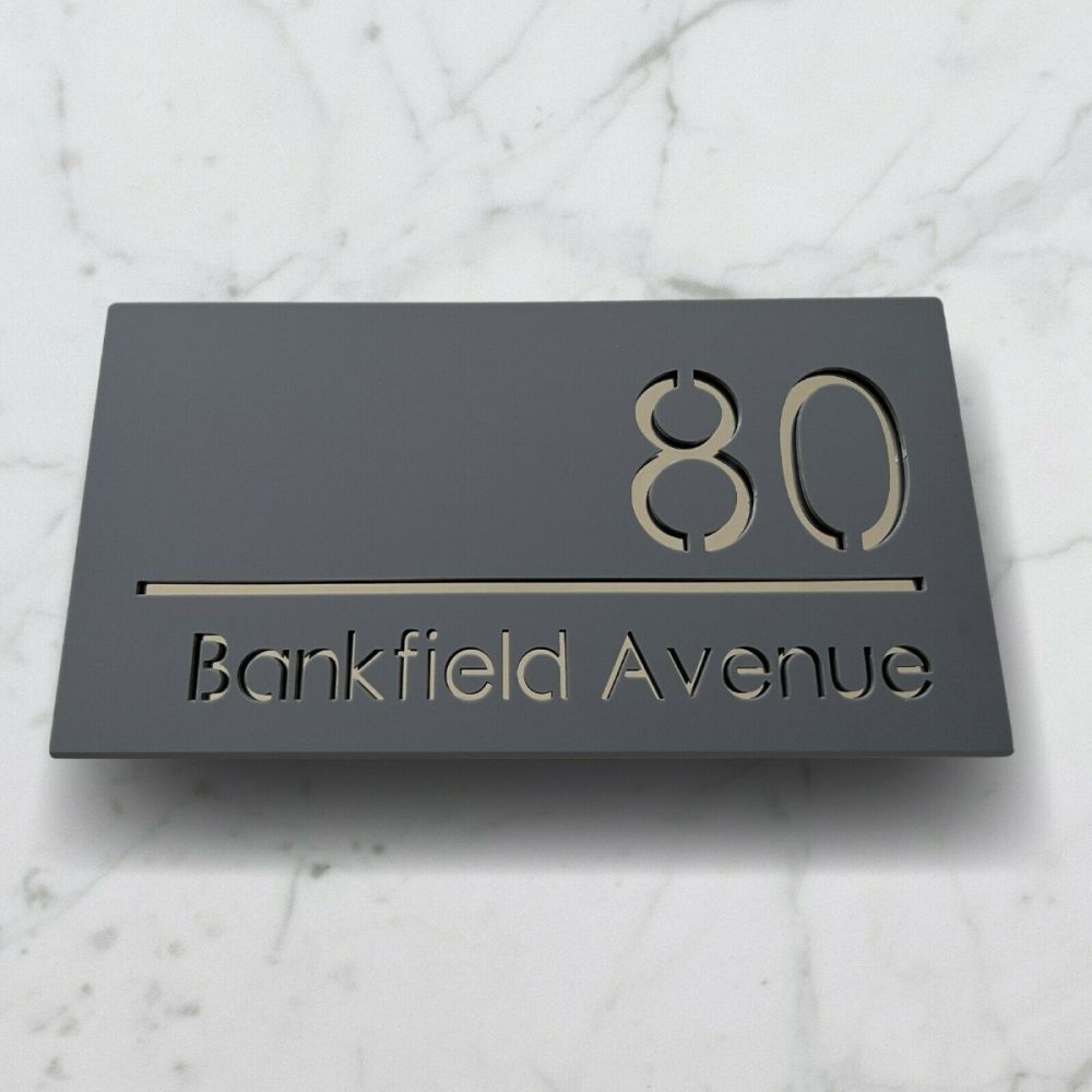 Laser Cut Door Sign Plaque - Silver Chrome