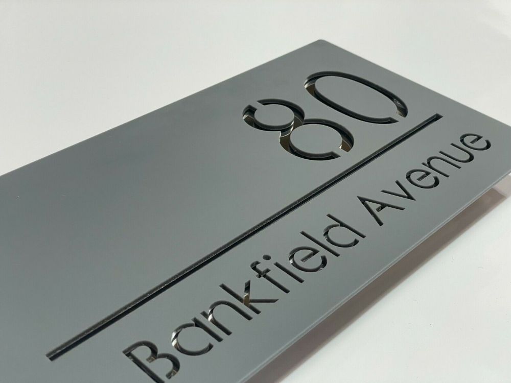 Laser Cut Door Sign Plaque - Silver Chrome