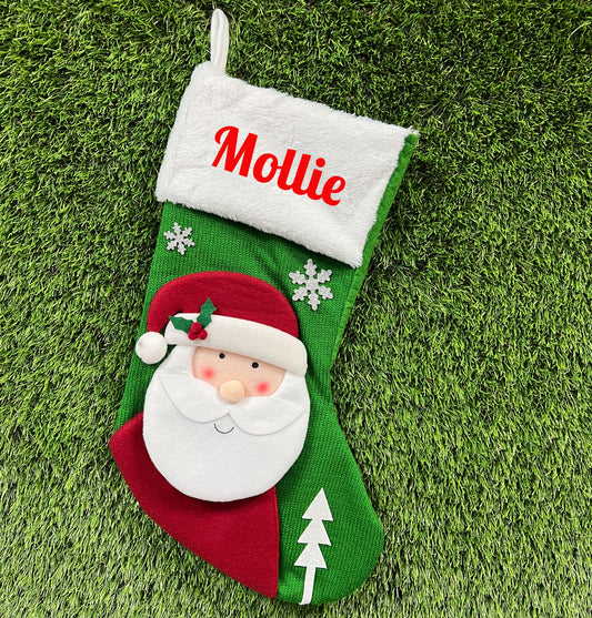 Personalised Name Christmas Stocking  - Santa Claus