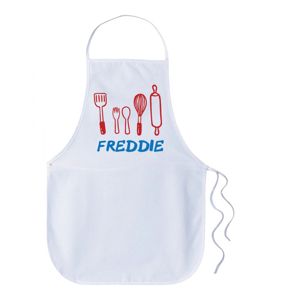 Kids Personalised Name Apron - Cooking Tools