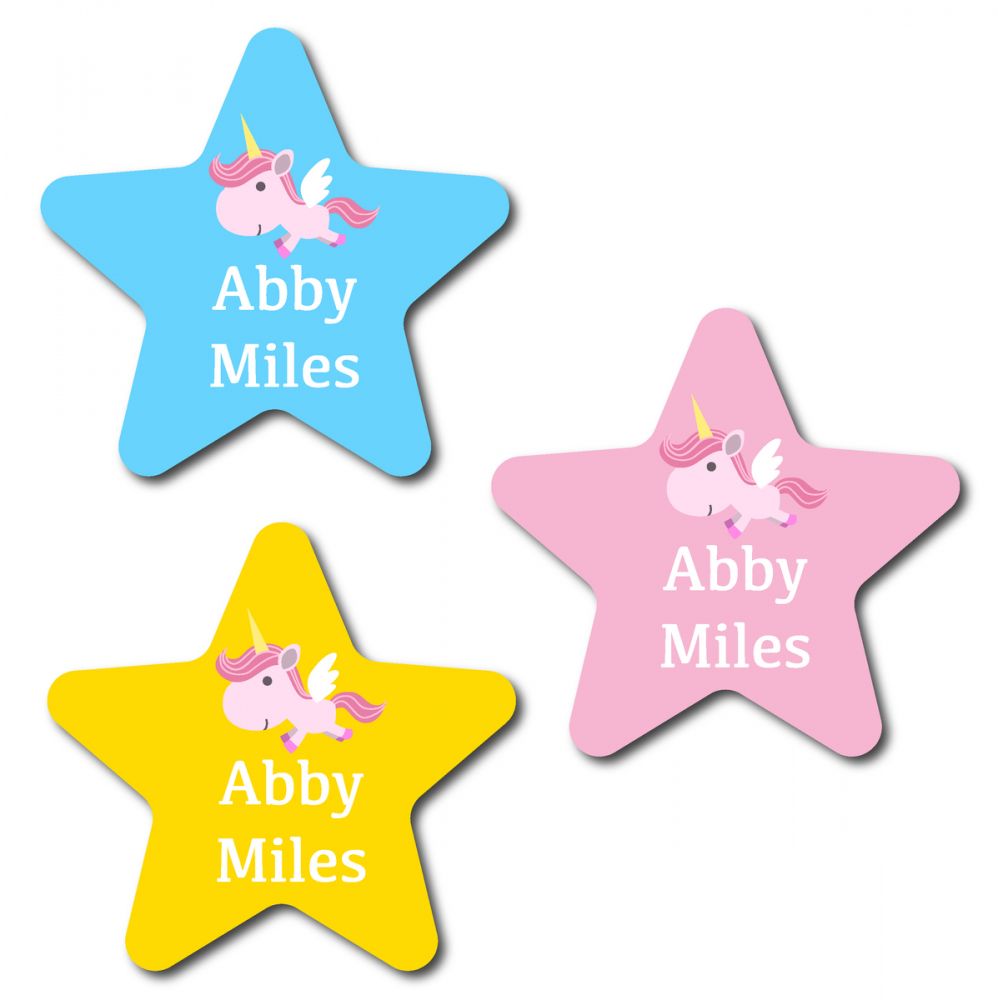 30 Star Unicorn Name Labels