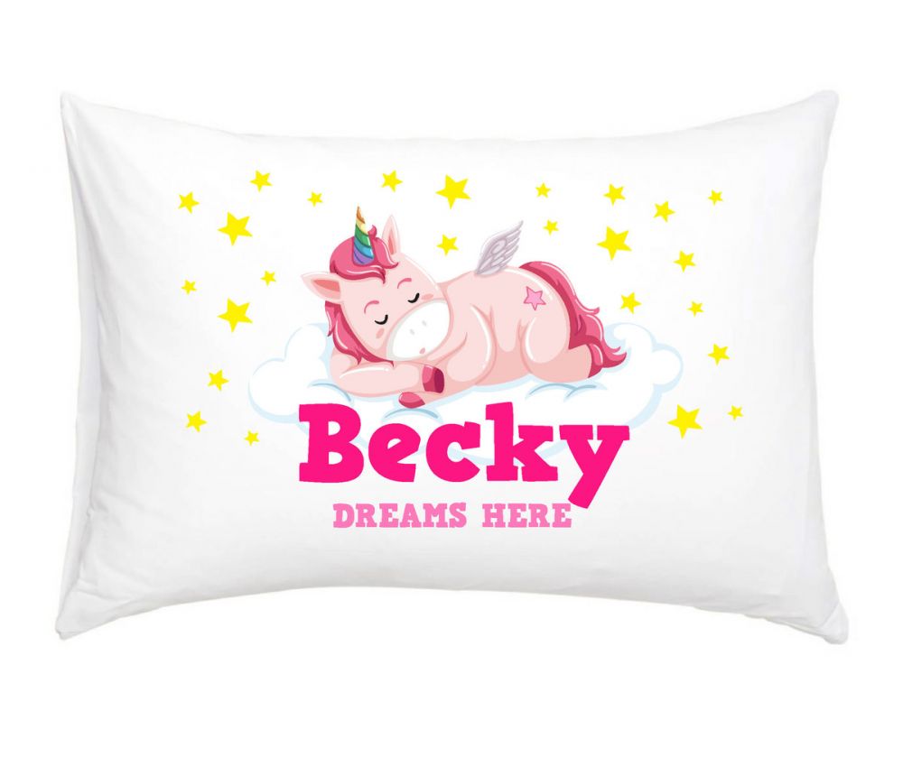 Cloud Stars - Unicorn Personalised Pillow Case