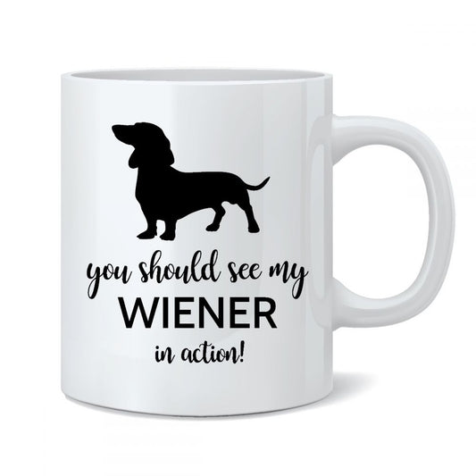 Wiener in Action Dog Mug
