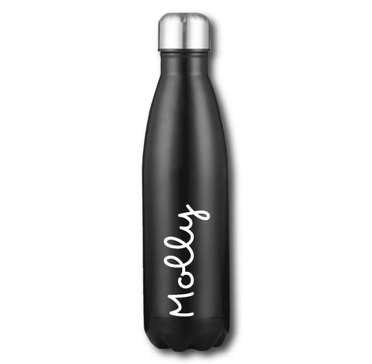 Personalised Name Thermal Water Bottle - White